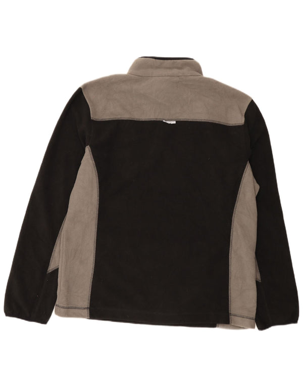 Dickies Pull polaire à col zippé pour homme XL Noir Colorblock Polyester