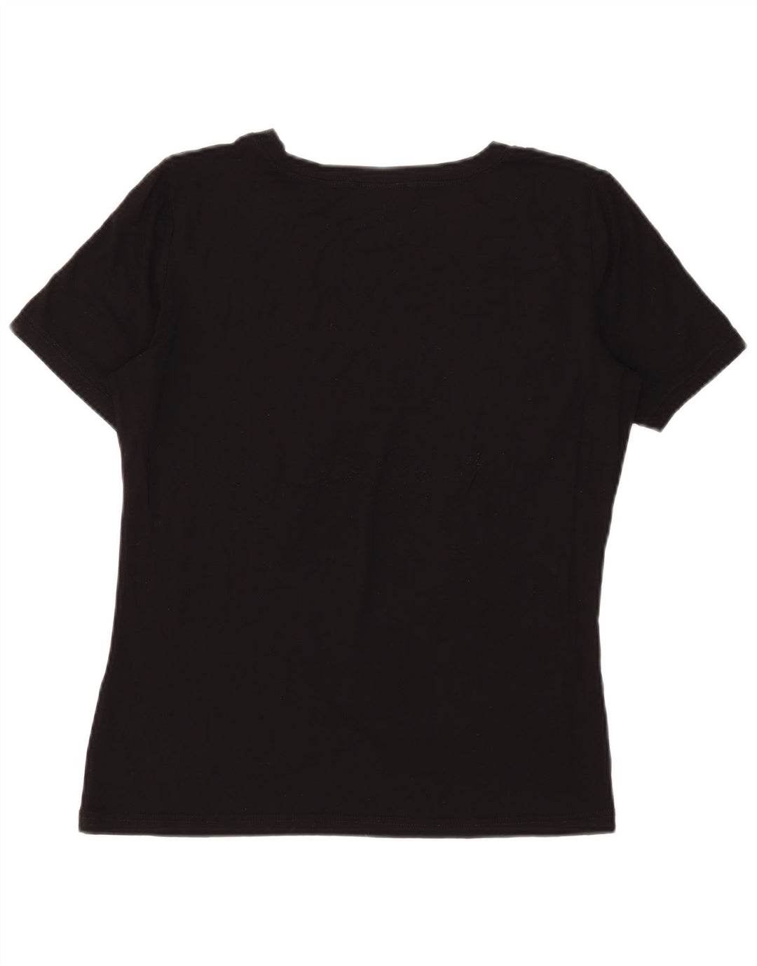 Luisa Spagnoli Womens Graphic T-Shirt Top UK 14 Medium Black