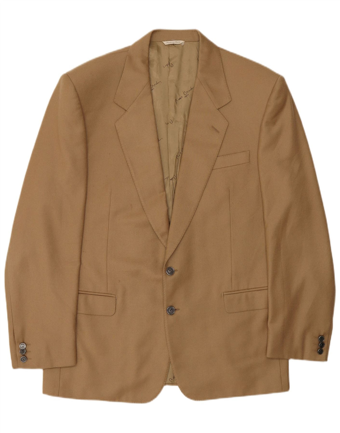 PIERRE CARDIN Mens 2 Button Blazer Jacket UK 40 Large Beige