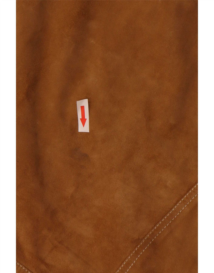 Vintage herre ruskindsjakke IT 52 XL beige læder