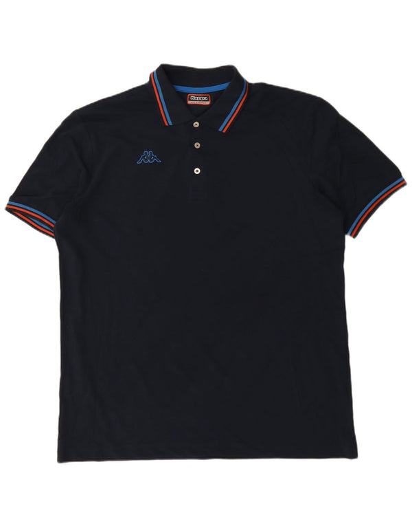 Kappa Mens Polo Shirt 2XL Black Cotton