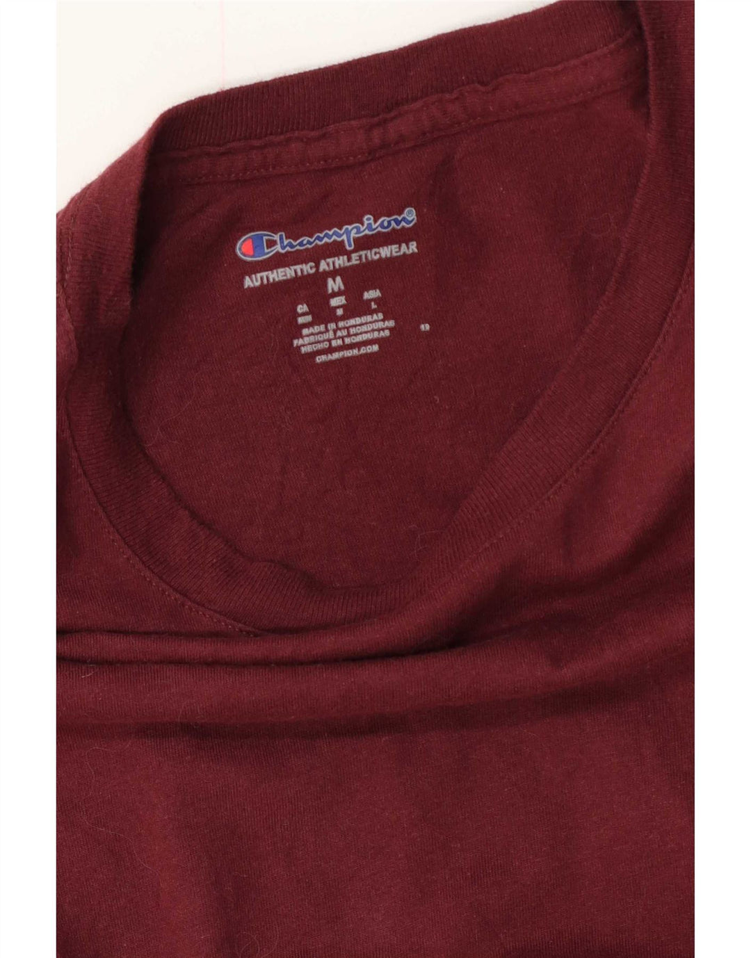 Champion Herre T-Shirt Top Medium Burgundy