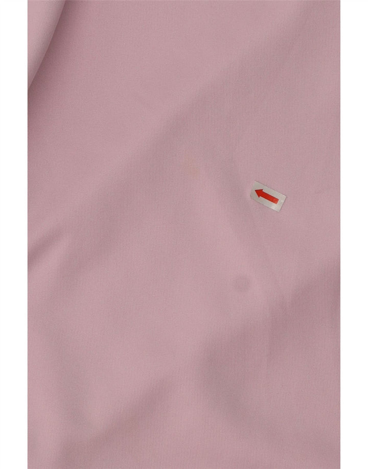 Nike Girls Graphic Sweatshirt Jumper 12-13 Years Large Pink Polyester