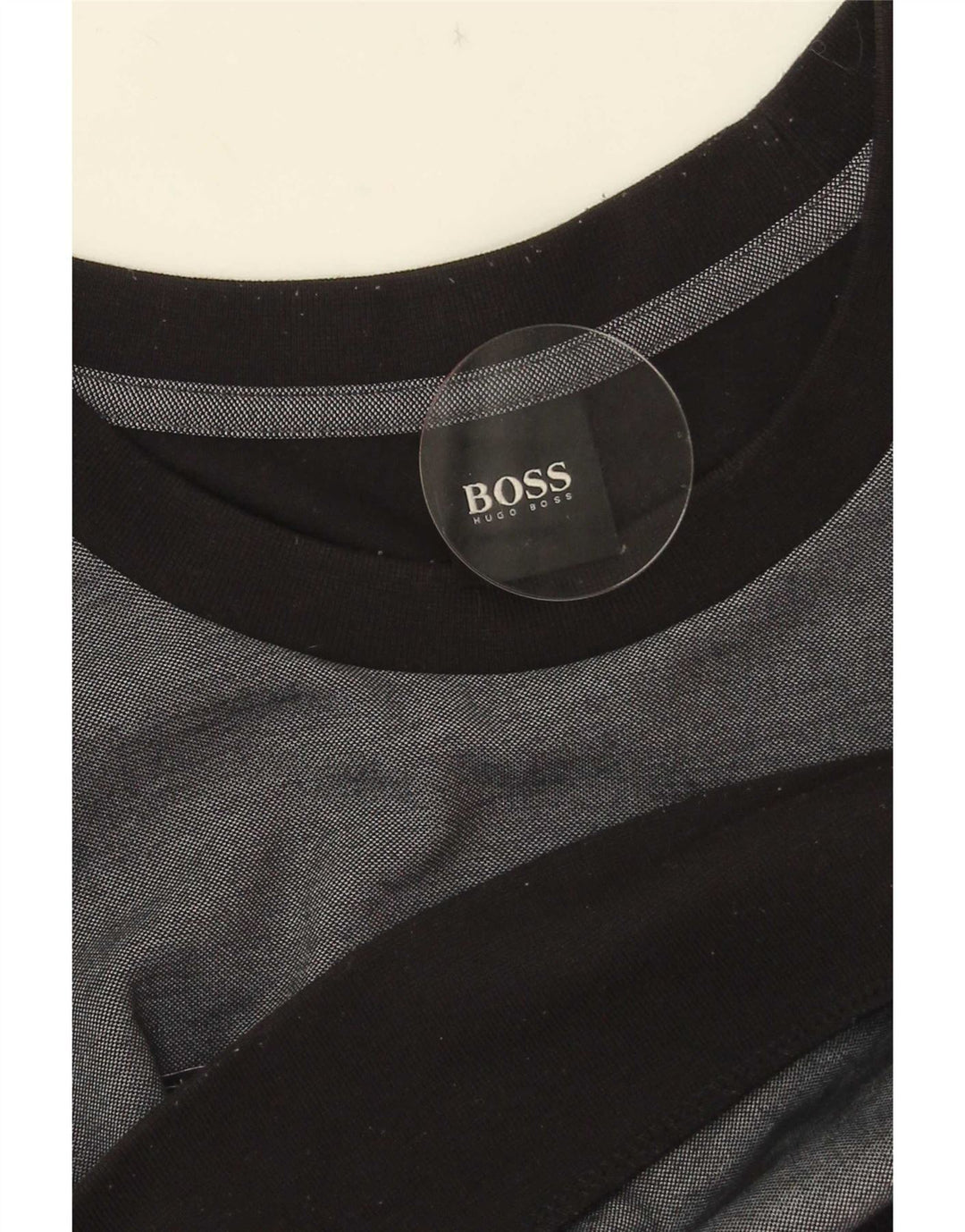 Hugo Boss Mens Graphic Sweatshirt Jumper Medium Grey Colourblock Cotton
