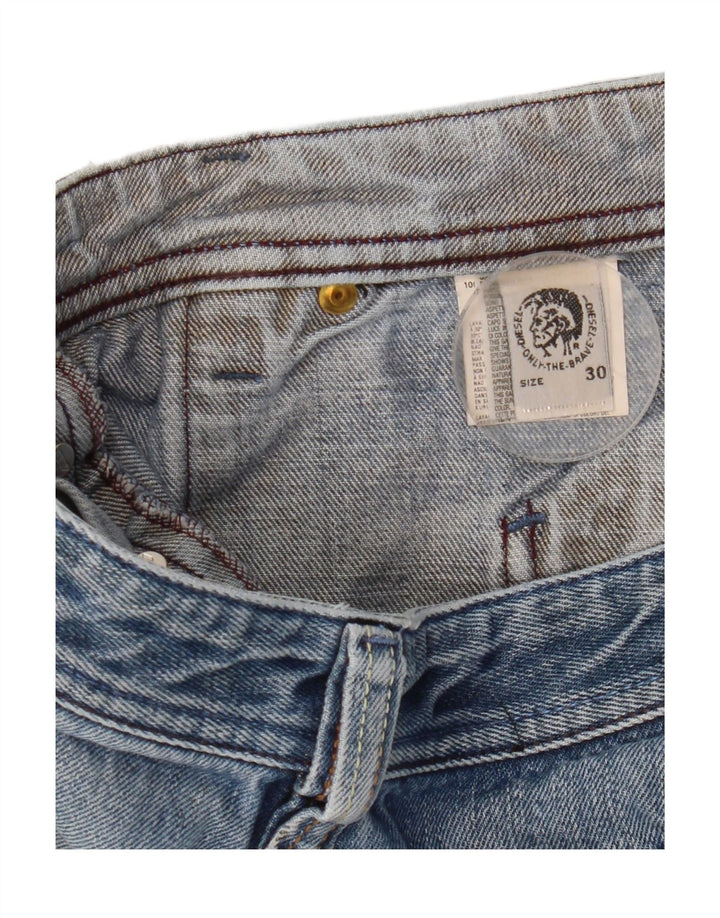 Diesel Womens Cargo Loose Jeans W30 L30 Blue Cotton