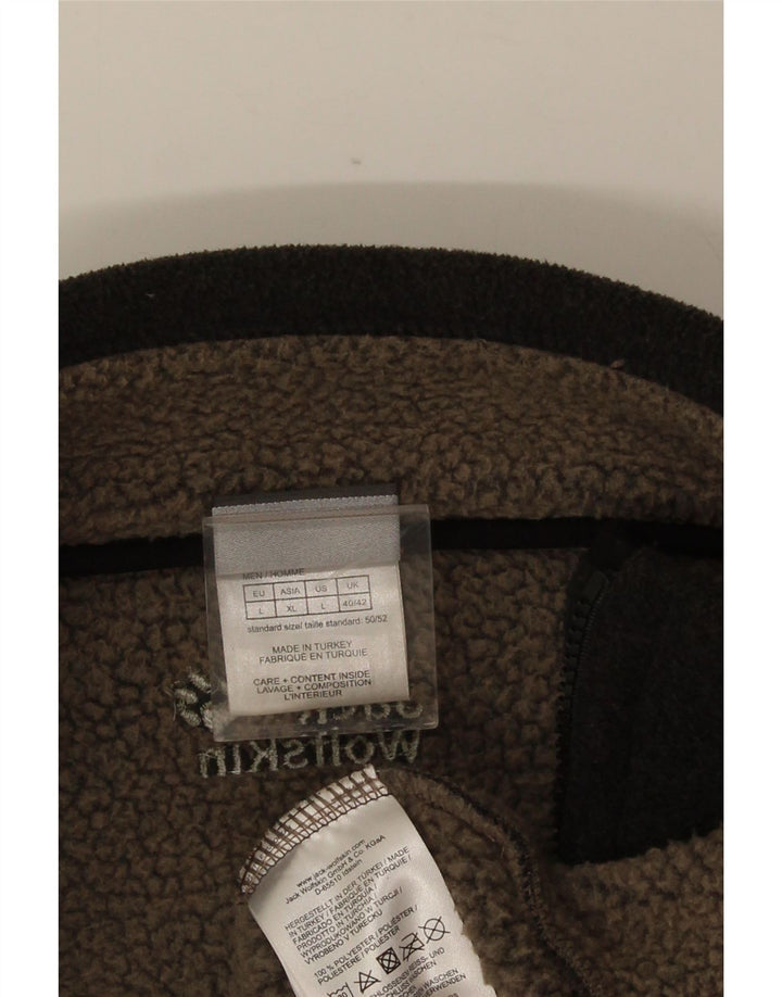 Jaqueta de lã masculina JACK WOLFSKIN Reino Unido 40/42 poliéster cinza grande