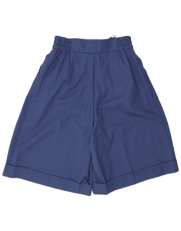 Fair Lady Womens High Waist Pegged Casual Shorts UK 14 Large W30 Blue
