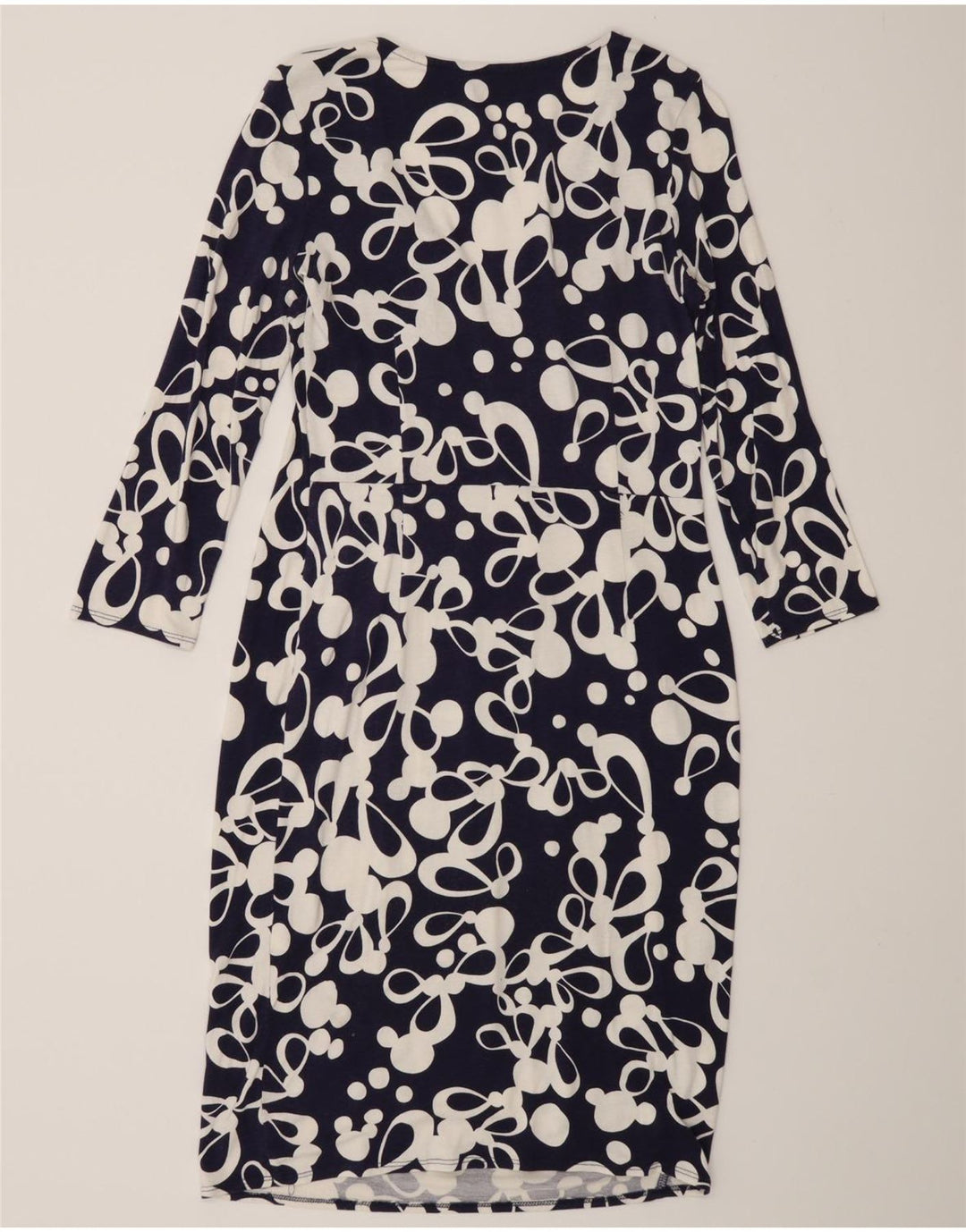 Phase Eight Womens Abstract Pattern Sheath Dress UK 12 Medium Navy Blue
