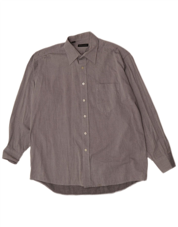 PIERRE CARDIN Mens Shirt Size 42 16 1/2 Large Grey Cotton