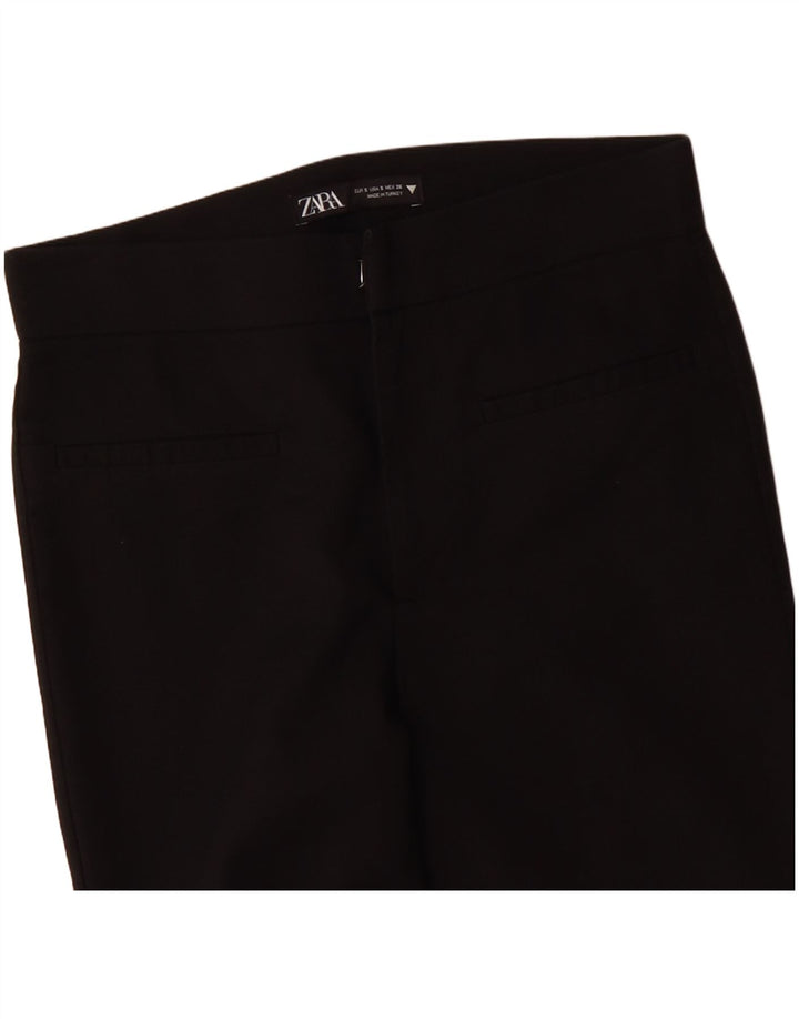 Zara Womens Bootcut Casual Trousers Small W26 L26 Black