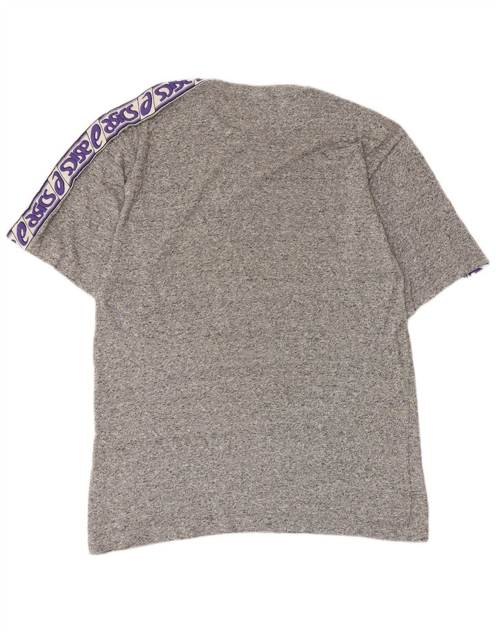 Asics Mens Graphic T-Shirt Top Small Grey Flecked Cotton