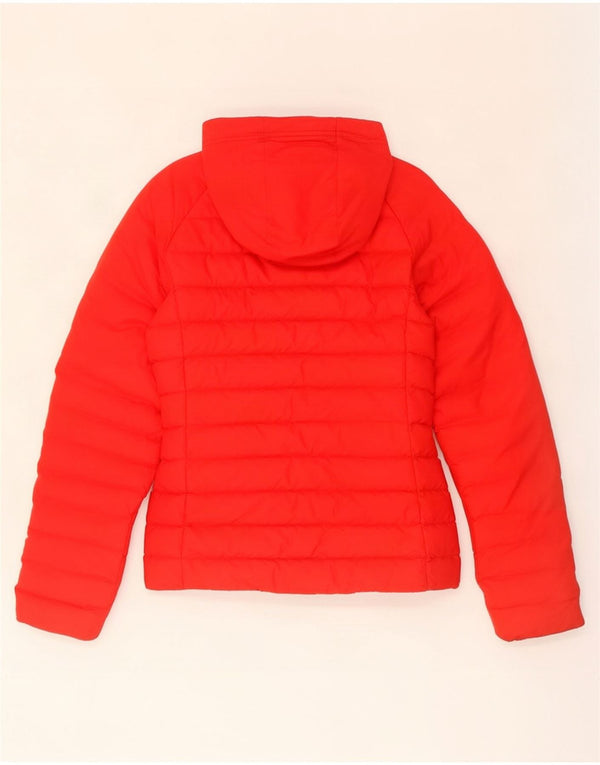Adidas Chaqueta acolchada con capucha para mujer UK 10 Small Red Poliéster