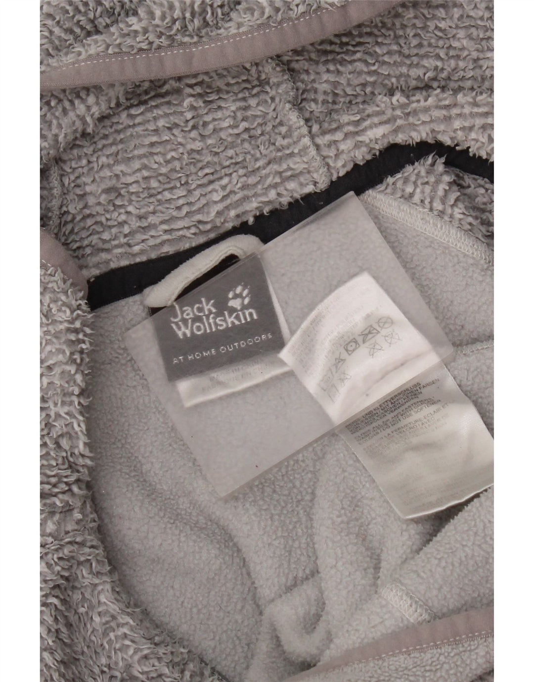 Jack Wolfskin Damen Kapuzen-Fleecejacke UK 12 Mittelgraues Polyester