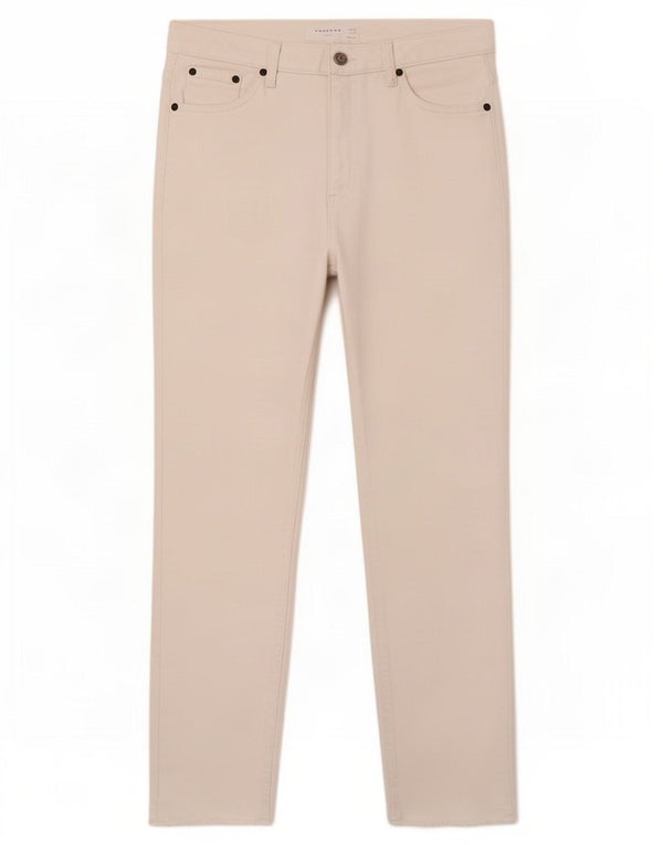 Topshop Womens Straight Jeans UK 12 Medium W30 L30 White Cotton