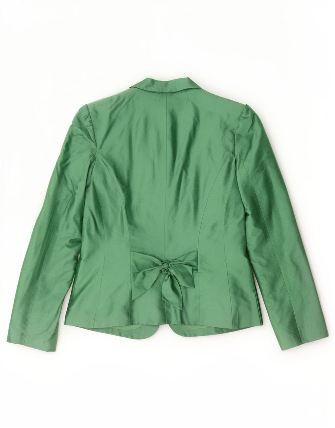 Luisa Spagnoli Womens 3 Button Blazer Jacket UK 14 Medium Green Silk