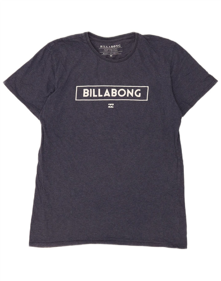 Billabong Mens Custom Fit Graphic T-Shirt Top Medium Navy Blue Cotton