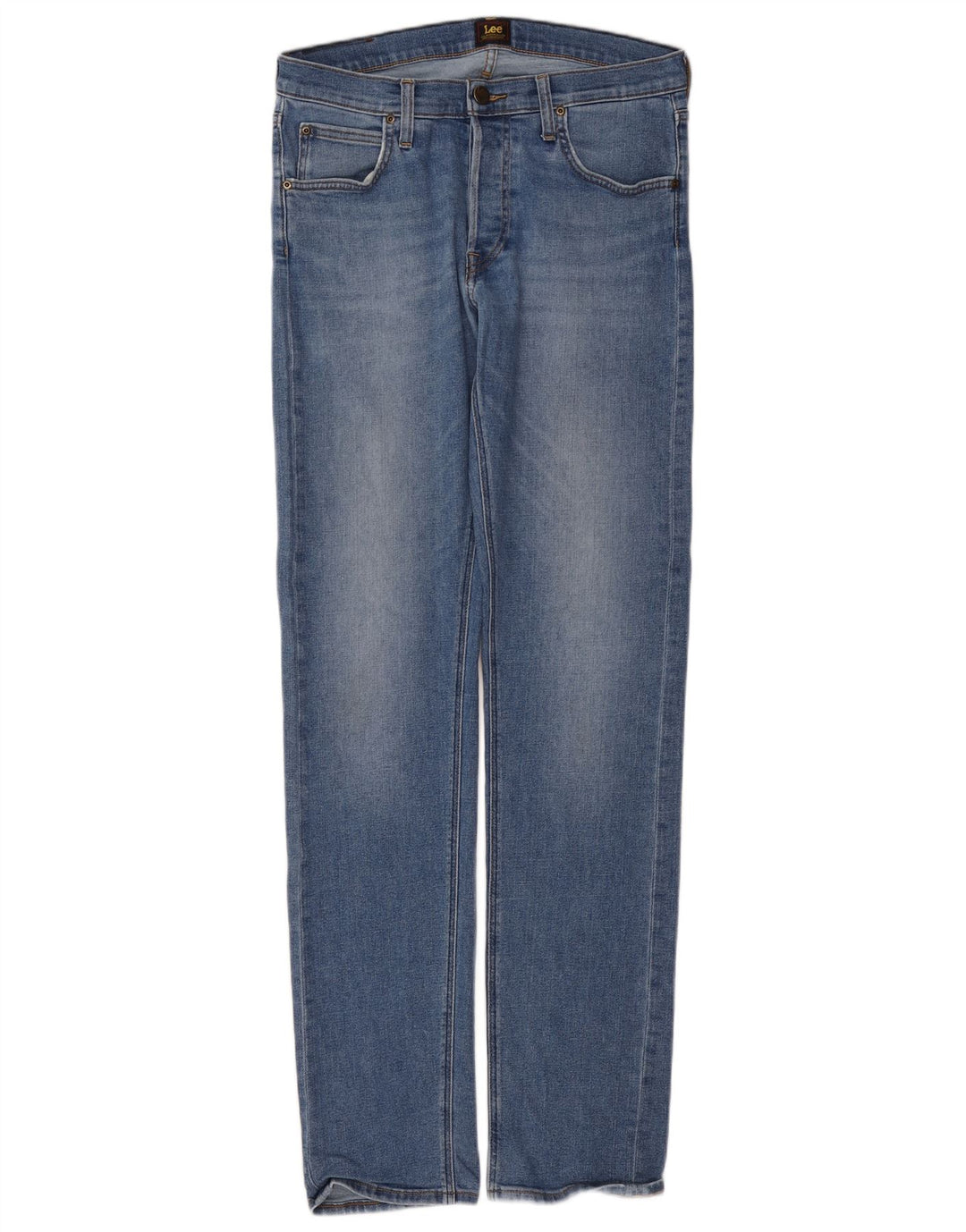 Lee Herren Daren Straight Jeans W32 L36 Blaue Baumwolle