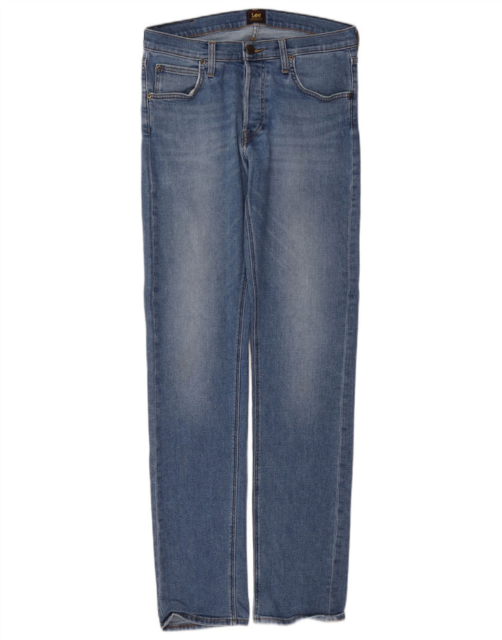 Lee Herren Daren Straight Jeans W32 L36 Blaue Baumwolle