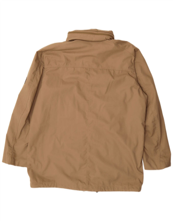 Jack Wolfskin Mens Hooded Utility Jacket UK 44 XL Beige Polyester
