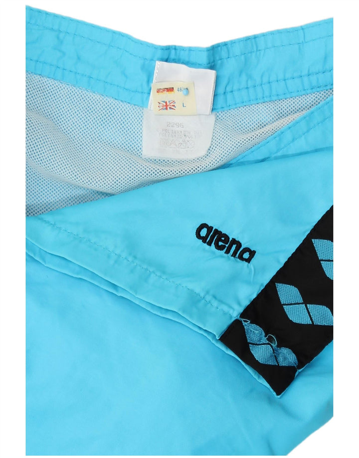 Pantaloncini da bagno grafici da uomo Arena grandi blu in poliammide