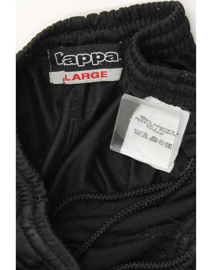 Kappa Mens Tracksuit Trousers Large Black Polyester