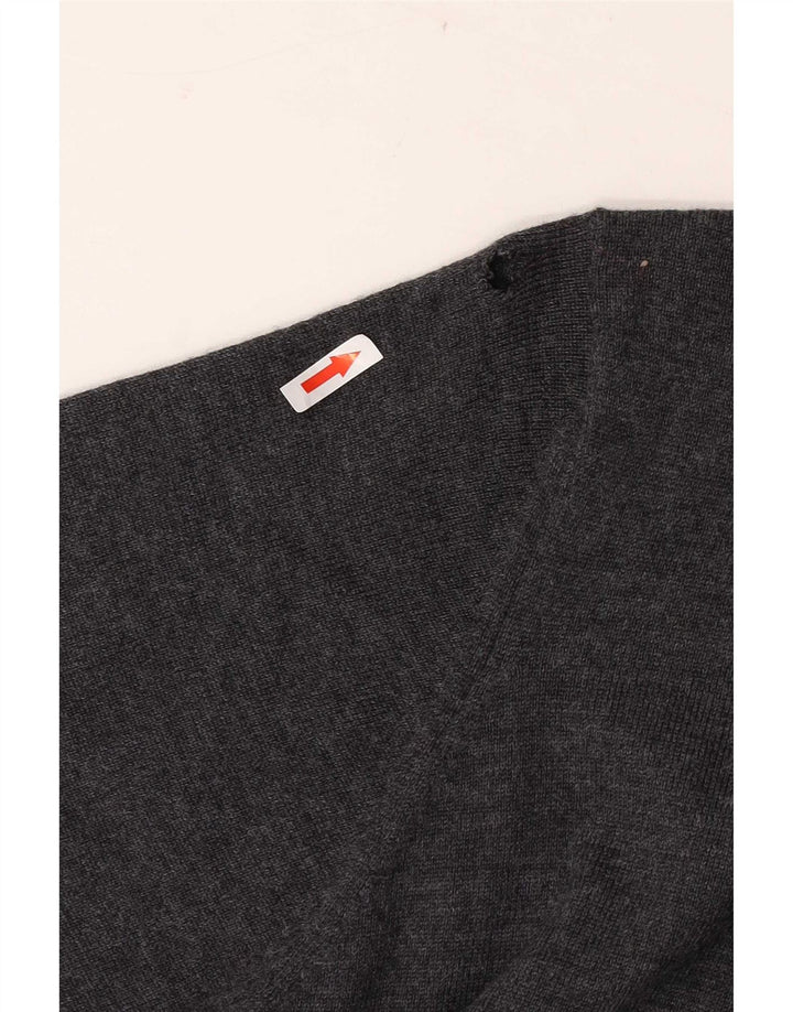 Zara Mens Cardigan Sweater Medium Grey Wool