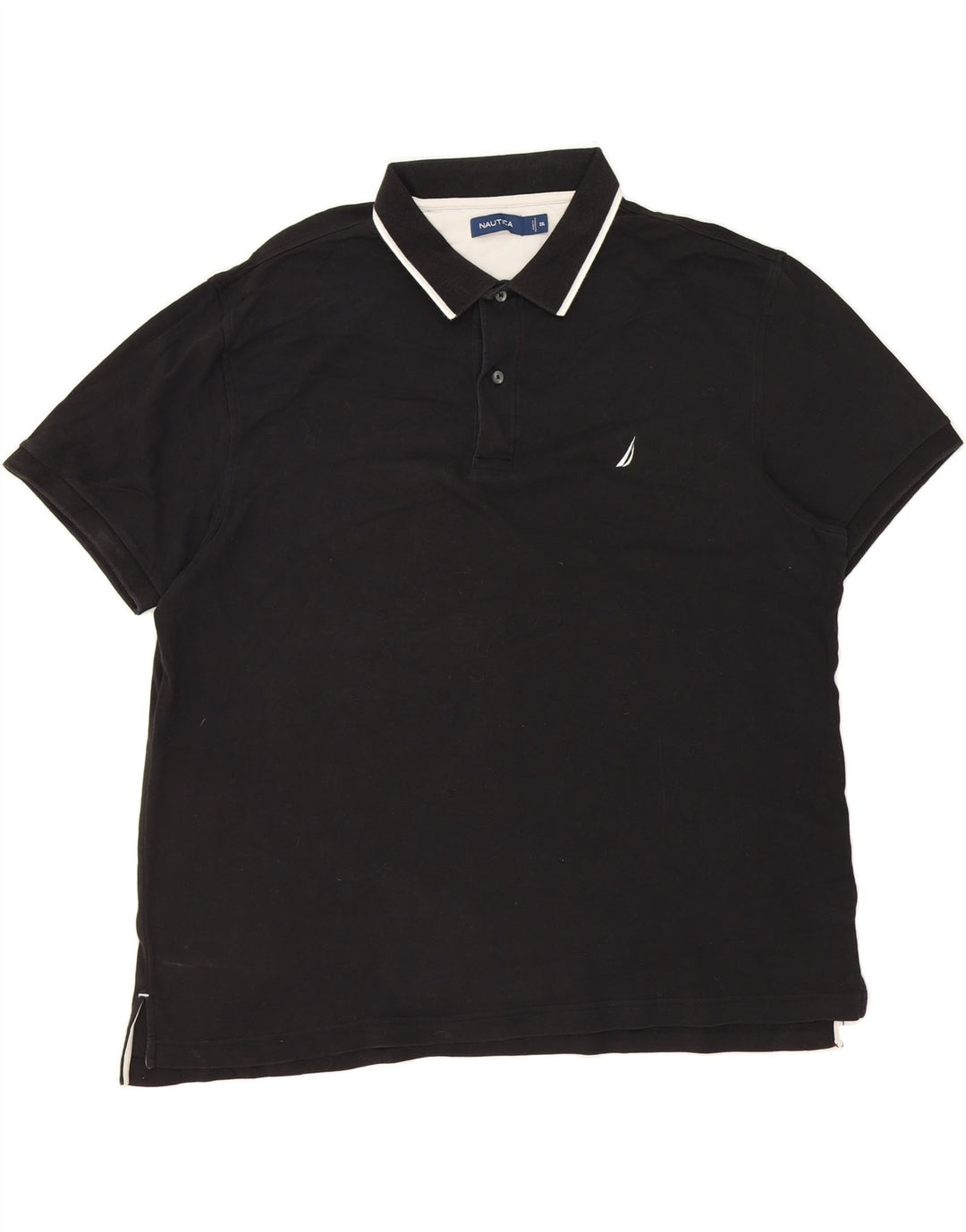 NAUTICA Mens Polo Shirt 2XL Black Cotton Vintage Nautica and Second-Hand Nautica from Messina Hembry 