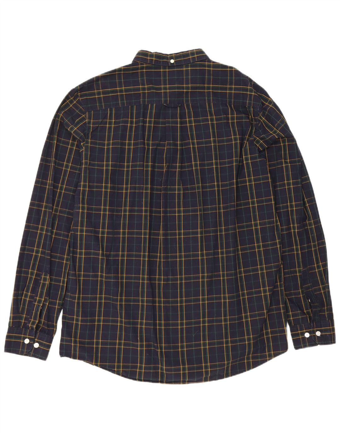 Farah Mens Slim Fit Shirt 3XL Navy Blue Check Cotton