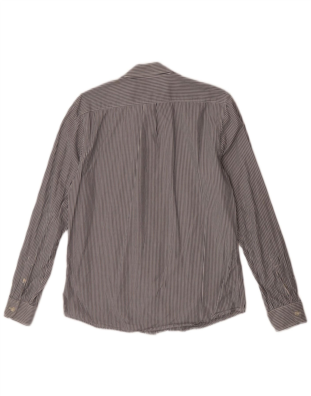 Wrangler Herren-Hemd mit normaler Passform, mittelgraue Nadelstreifen-Baumwolle