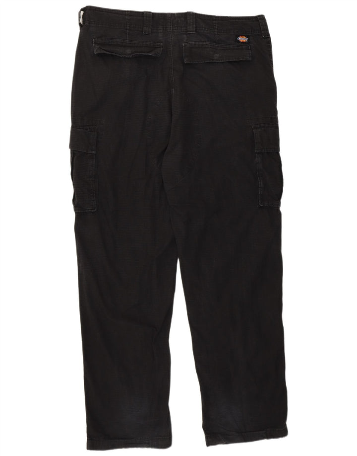 Dickies Mens Straight Cargo Trousers W36 L31 Black