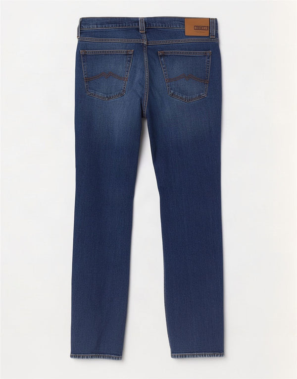 Mustang Mens Straight Jeans W32 L31 Navy Blue