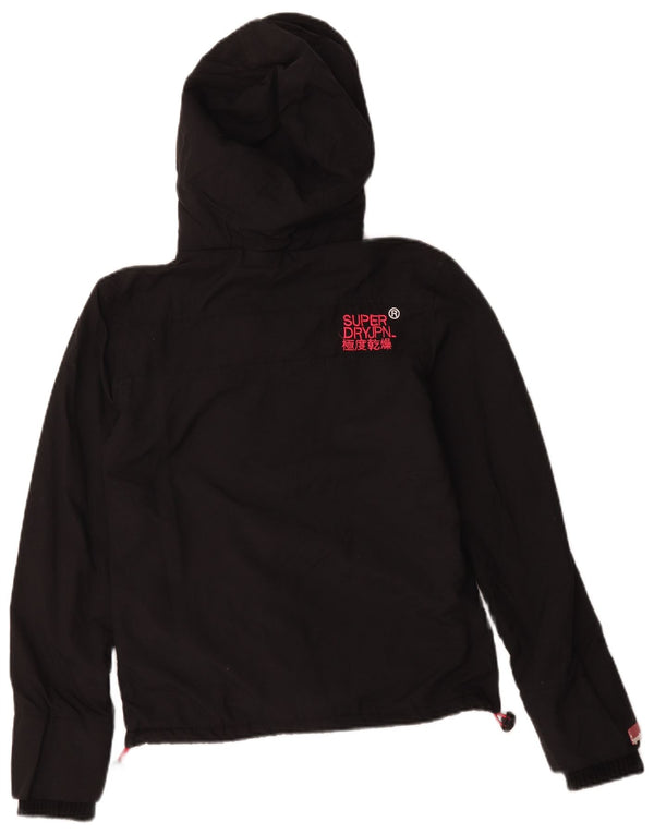 Giacca a vento con cappuccio da donna Superdry Windcheater UK 6 XS nera