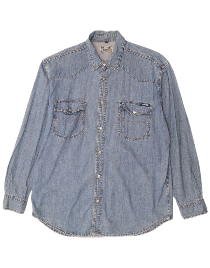 Jeanagers Mens Denim Shirt XL Blue Cotton