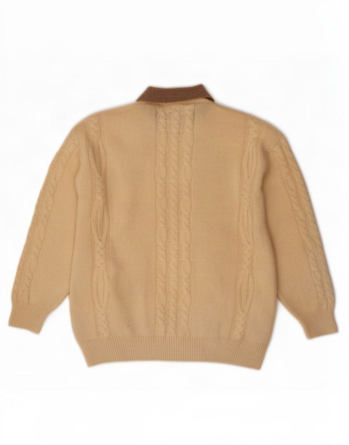Maglione da uomo a collo alto Cacharel IT 52 Large Beige Lana