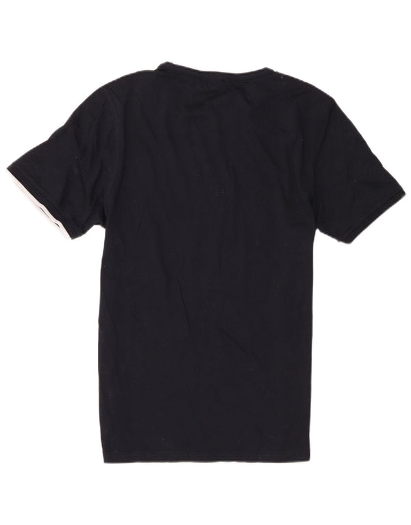 Reiss Mens Short Sleeve Regular T-Shirt Top Medium Black Cotton