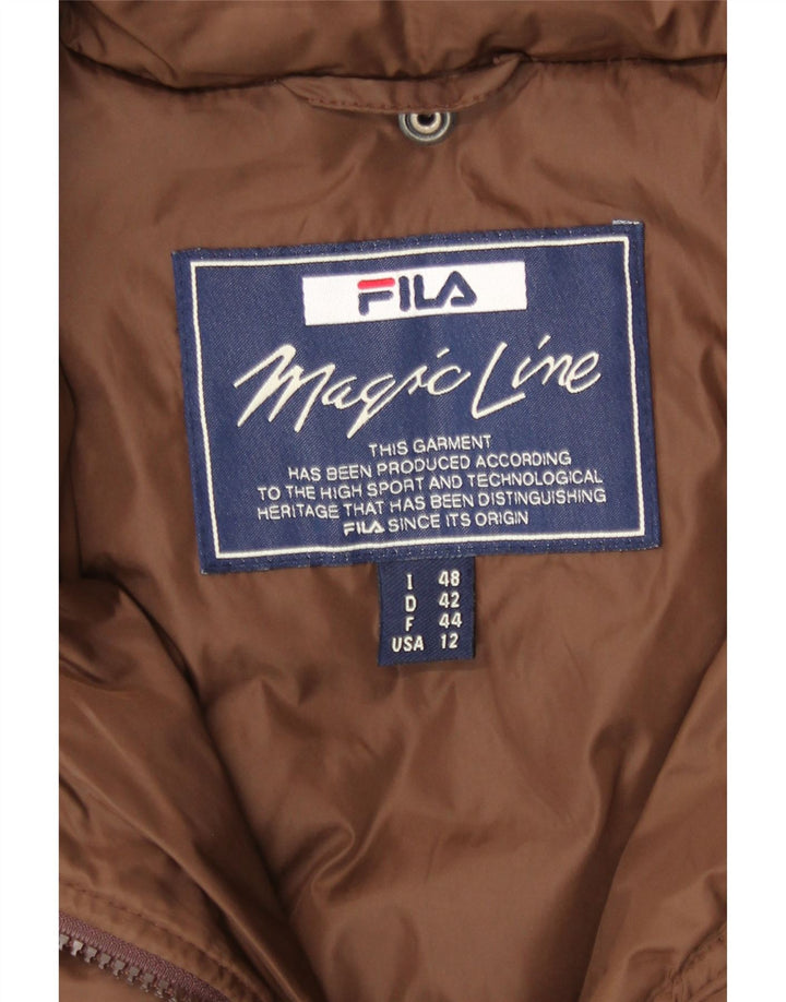 Cappotto trapuntato con cappuccio da donna Fila IT 48 XL Marrone Poliammide