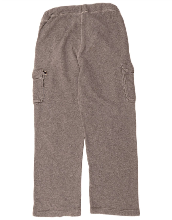 Vintage Mens Cargo Tracksuit Trousers Medium Grey Cotton