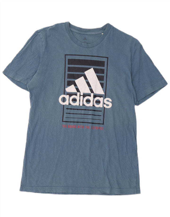 Adidas Grafisk T-shirt top til mænd mellemblå
