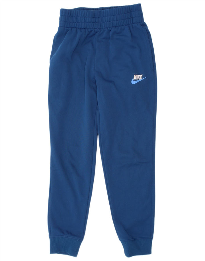Nike Boys Tracksuit Trousers Joggers 6-7 Years XS Blue Polyester