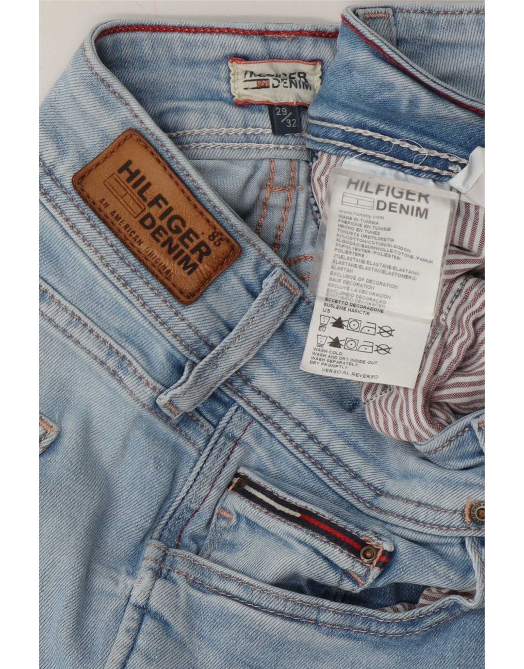 Tommy Hilfiger Womens Bootcut Jeans W29 L32 Blue Cotton