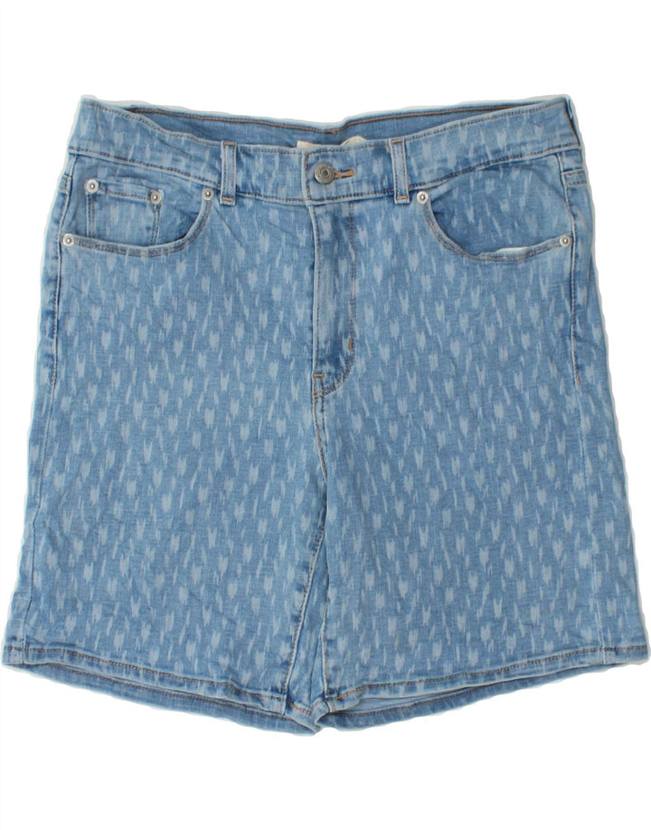 LEVI'S Womens Abstract Pattern Denim Shorts W28 Medium Blue Vintage Levi's and Second-Hand Levi's from Messina Hembry 
