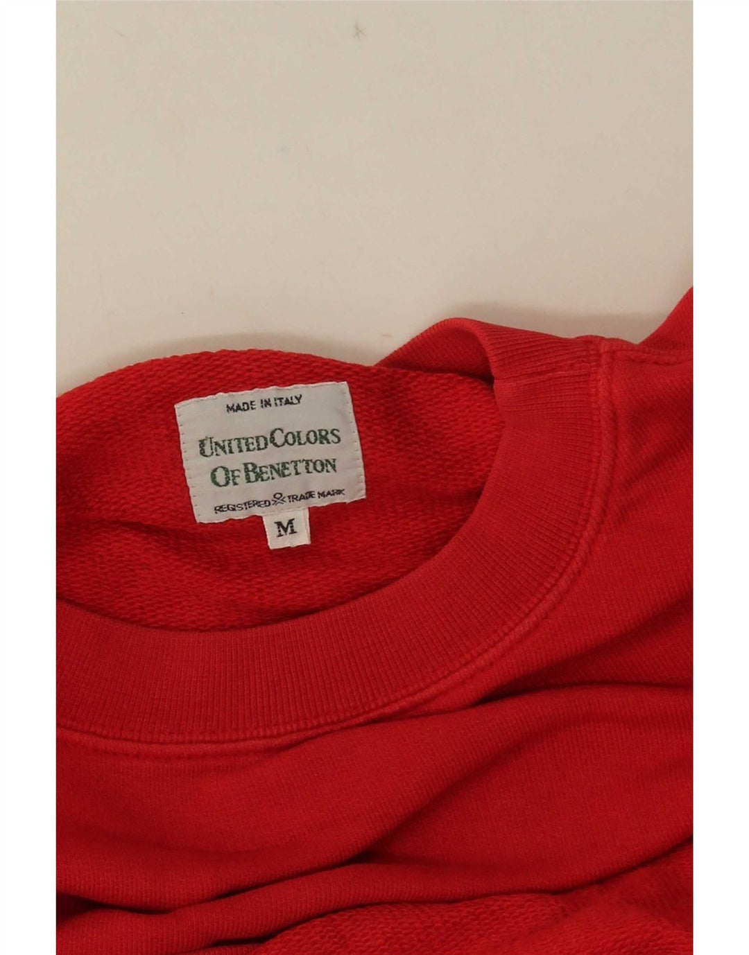 Benetton Womens Oversized Sweatshirt Jumper UK 14 Medium Red