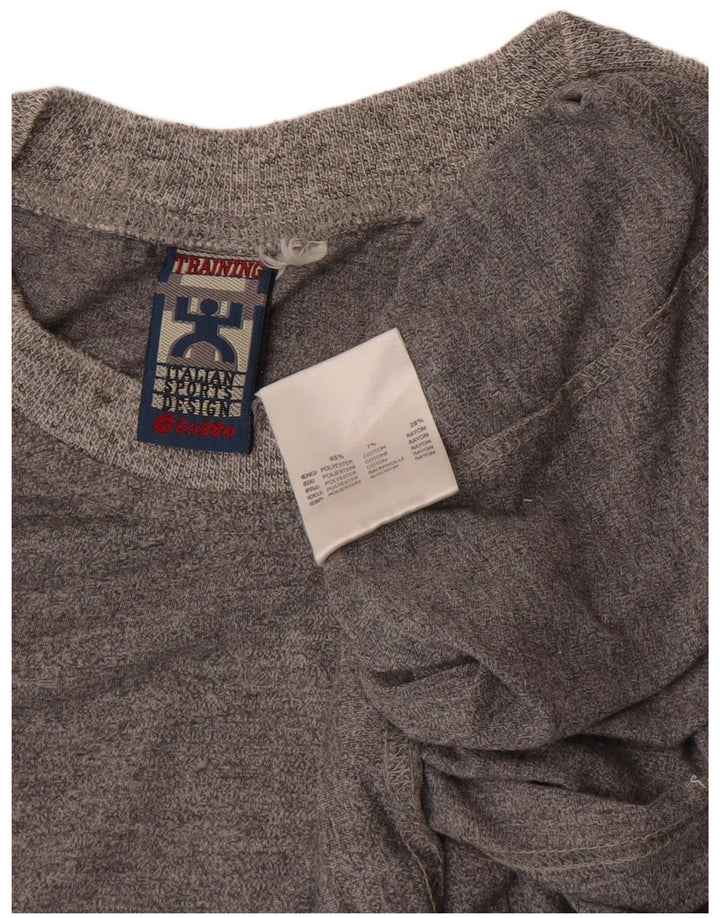 LOTTO Mens Graphic T-Shirt Top XL Grey Flecked Polyester