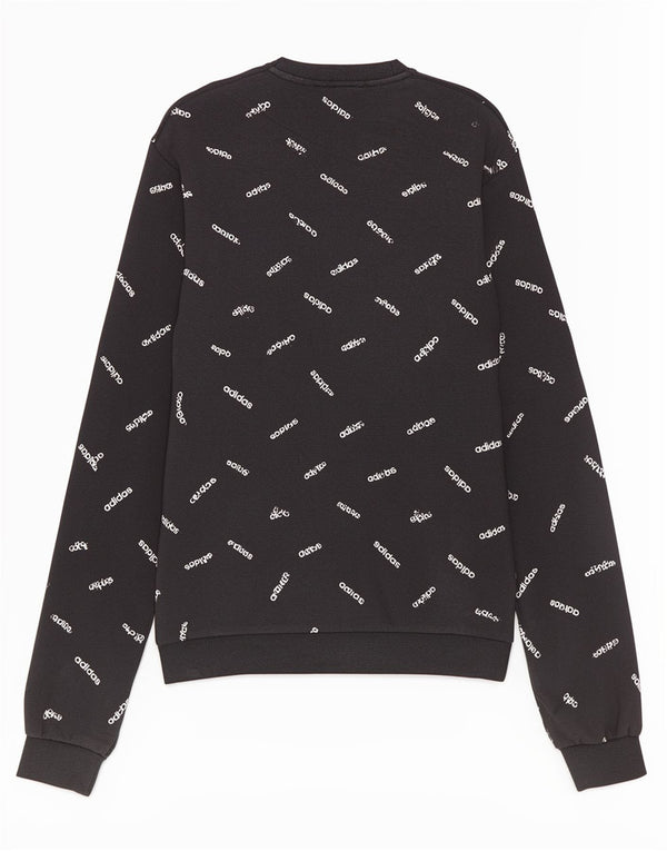Adidas Mens Graphic Sweatshirt Jumper Medium Black Cotton