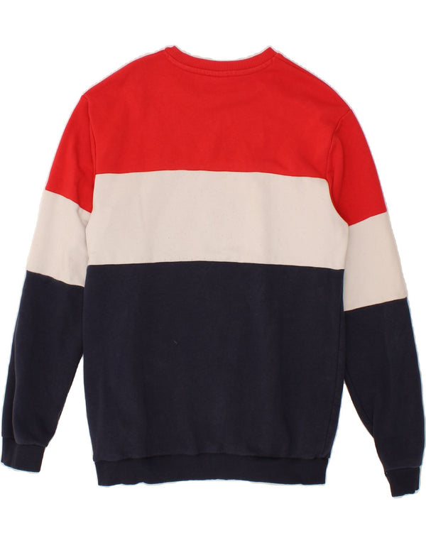 FILA Mens Graphic Sweatshirt Jumper Medium Multicoloured Colourblock