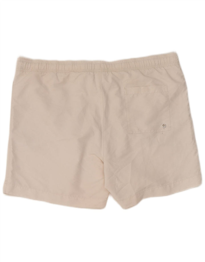 Calvin Klein Mens Graphic Swimming Shorts Medium White Polyester