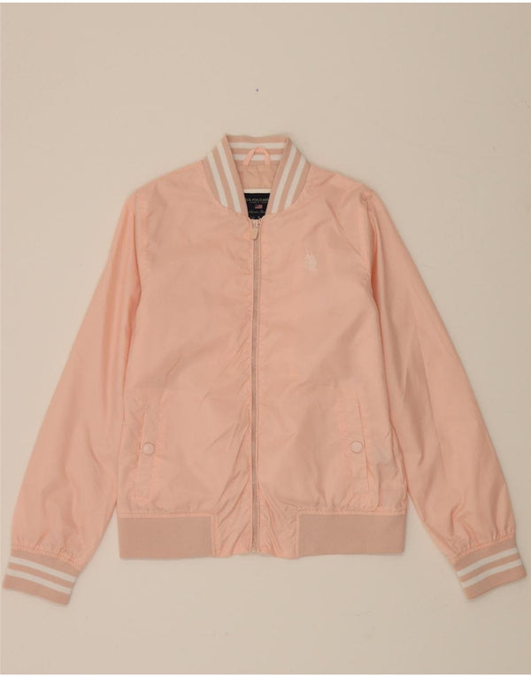 US POLO ASSN Chaqueta Bomber para Mujer UK 10 Small Pink Poliéster
