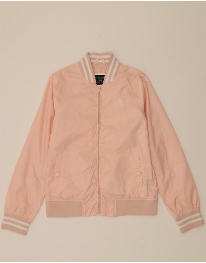 US POLO ASSN Chaqueta Bomber para Mujer UK 10 Small Pink Poliéster