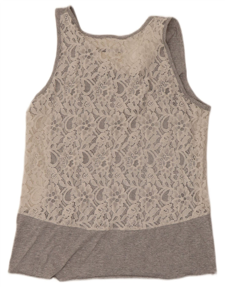 Gaelle Dame Oversized Vest Top US 1 2XS Grå Flecked Bomuld