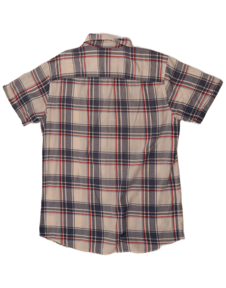 Jack & Jones Herren-Kurzarmhemd, groß, blau kariert